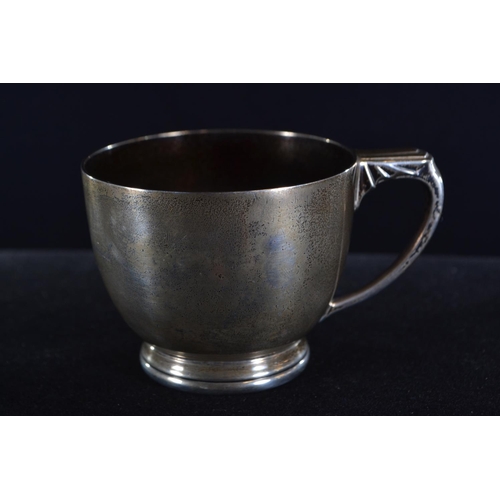 378 - Silver christening cup, Adie Brothers Ltd, Birmingham 1932, engraved 'Geoffrey Patrick 6:9:35', heig... 