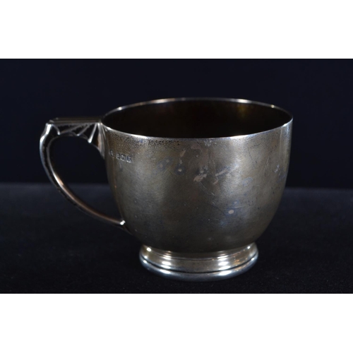 378 - Silver christening cup, Adie Brothers Ltd, Birmingham 1932, engraved 'Geoffrey Patrick 6:9:35', heig... 