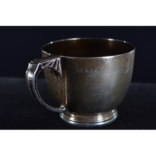 378 - Silver christening cup, Adie Brothers Ltd, Birmingham 1932, engraved 'Geoffrey Patrick 6:9:35', heig... 