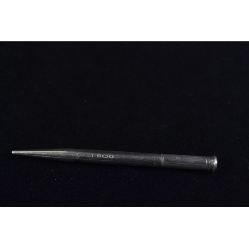 384 - Victorian silver propelling pencil, Sampson Mordan & Co, London 1887, with black onyx terminal, ... 