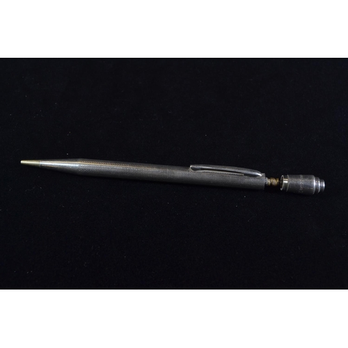 384 - Victorian silver propelling pencil, Sampson Mordan & Co, London 1887, with black onyx terminal, ... 