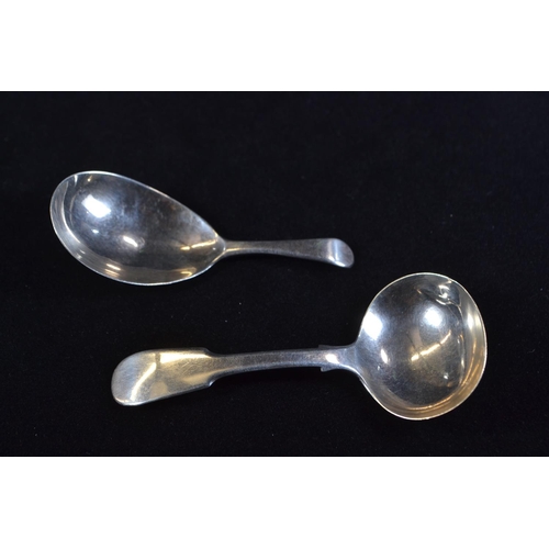 393 - Two Georgian silver caddy spoons, including: George Smith (III) & William Fearn London... 