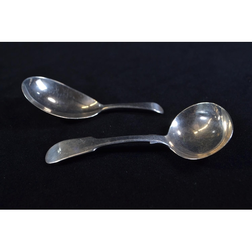 393 - Two Georgian silver caddy spoons, including: George Smith (III) & William Fearn London... 