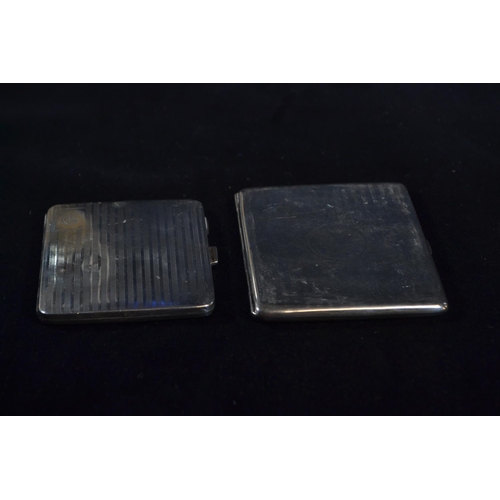 397 - Two silver cigarette cases, Henry Matthews and William Neale & Son Ltd Birmingham 1912 and 1925 ... 