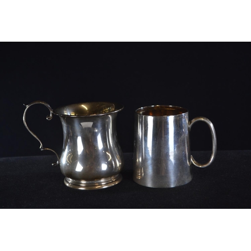 425 - Two Victorian silver christening mugs, including one by RP London 1869 and the other Charles Bo... 