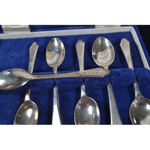 429 - Two sets of silver six coffee spoons, Deakin & Francis Ltd, Birmingham 1958 and 1959 respectivel... 