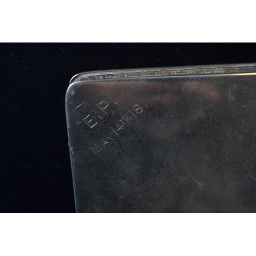 455 - Silver folding card case, Cohen & Charles, Chester 1917, inscribed '1875 Alexandra Yorkshire The... 