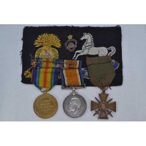 457 - Pair of WWI medals: George V War Medal and Victory Medal awarded to 56826. PTE. W.A.V. ARNOLD. LAN. ... 