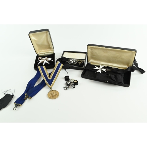 464 - Order of Saint John breast badge with a collection of other St. John medals and orders together with... 