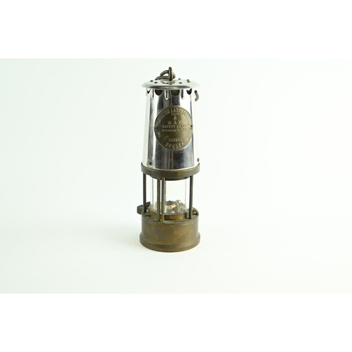 466 - Miners safety lamp, The Protector Lamp & Lighting Co. Ltd. Eccles, Type 6, height 25cm