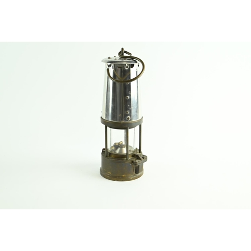 466 - Miners safety lamp, The Protector Lamp & Lighting Co. Ltd. Eccles, Type 6, height 25cm