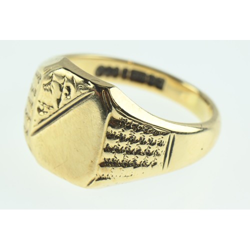 224 - 9ct gold signet ring, size Q1/2, gross weight 8.08 grams