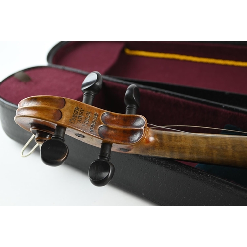 506 - 4/4 size Violin with Facia Anno 1721 Antonios Stradovarius stamped inside violin. With purpose made ... 