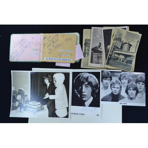 502 - Robin Gibb signed photograph together with a 1950's Autograph album containing autographs of Vera Ly... 