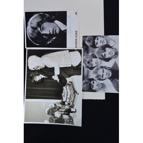 502 - Robin Gibb signed photograph together with a 1950's Autograph album containing autographs of Vera Ly... 