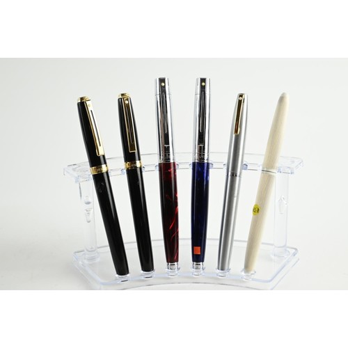 289 - Six modern Sheaffer fountain pens, one with a 14ct nib.