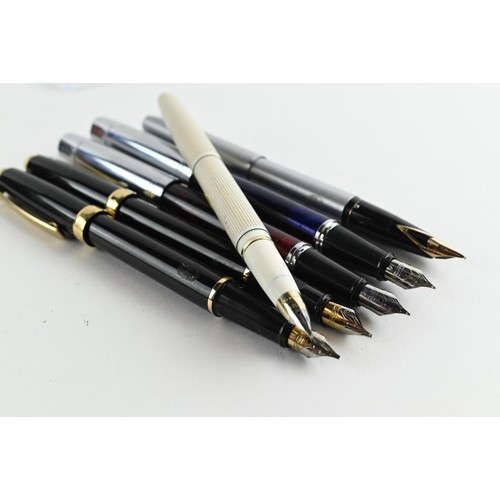 289 - Six modern Sheaffer fountain pens, one with a 14ct nib.