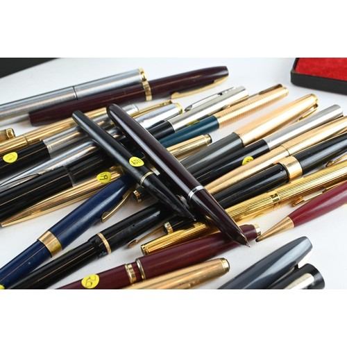 291 - A collection of 27 individual pens. Including 10 Sheaffer and 17 Parker pens, a mix of ballpoint and... 