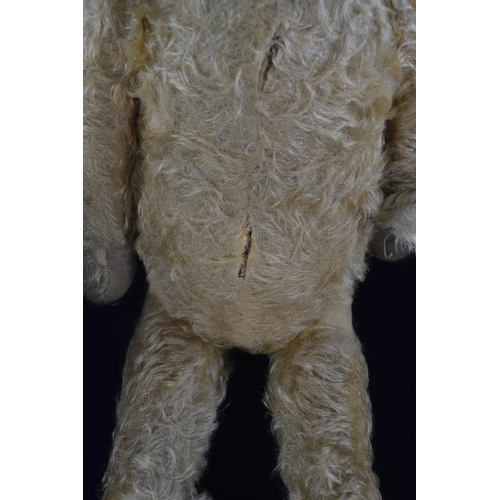 548 - Merrythought jointed teddy bear circa. 1930's with original tag to foot, golden mohair, glass eyes, ... 