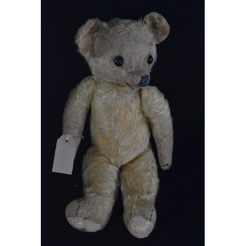 548 - Merrythought jointed teddy bear circa. 1930's with original tag to foot, golden mohair, glass eyes, ... 