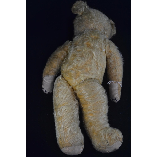 548 - Merrythought jointed teddy bear circa. 1930's with original tag to foot, golden mohair, glass eyes, ... 