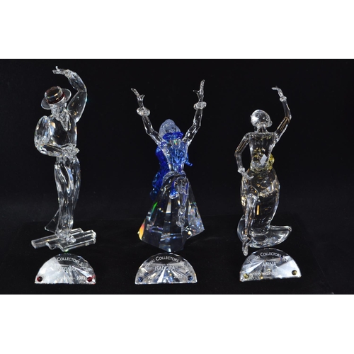 599 - Three Swarovski Magic of Dance figures including 'Anna' 2004, 'Isadora' 2002 and 'Antonio' 2003 each... 