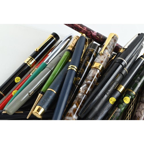 287 - A collection of 35 assorted pens, mostly fountain inc,boxed stratton and Artamis.