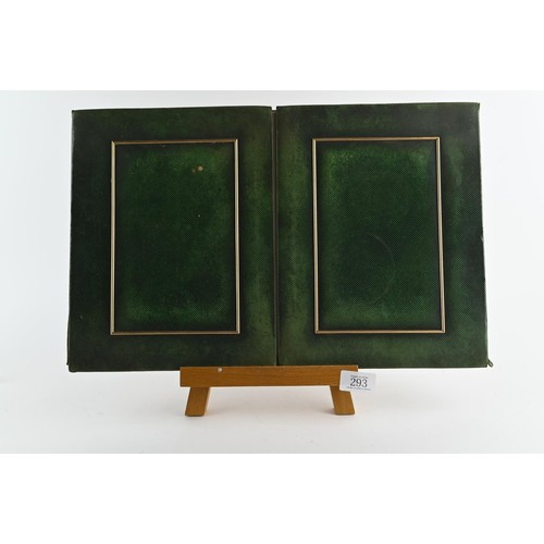 293 - Double sided Shagreen style folding blotter with parchment.