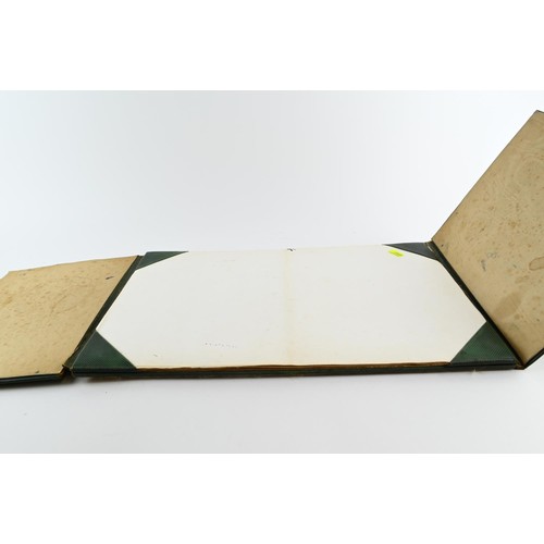 293 - Double sided Shagreen style folding blotter with parchment.