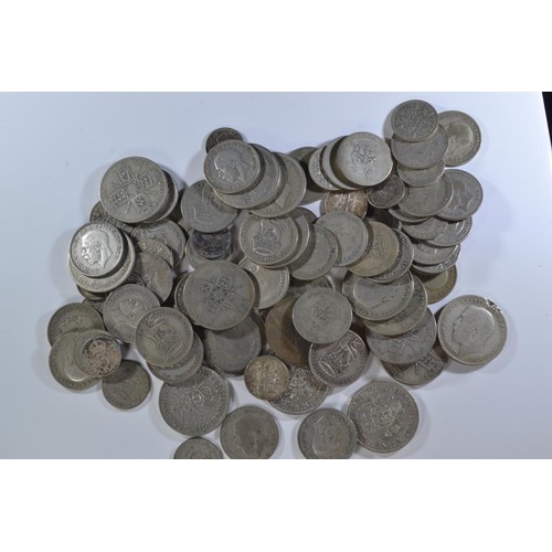 445 - 448 grams gross weight of mostly British pre-1947 silver coins