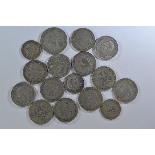 445 - 448 grams gross weight of mostly British pre-1947 silver coins