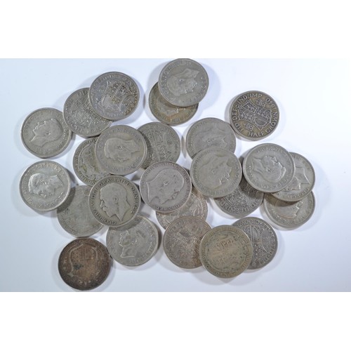 449 - Twenty-five pre-1947 half crowns, gross weight 348 grams