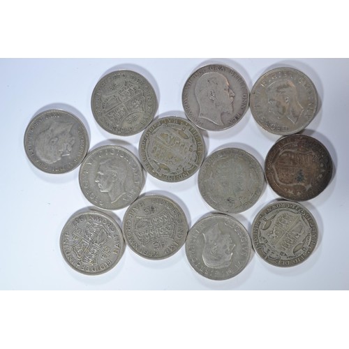 449 - Twenty-five pre-1947 half crowns, gross weight 348 grams