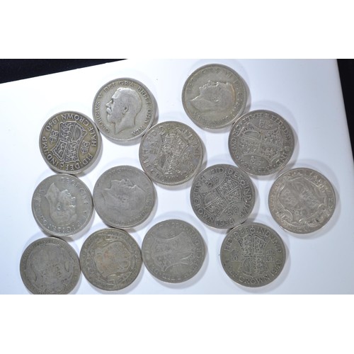 449 - Twenty-five pre-1947 half crowns, gross weight 348 grams