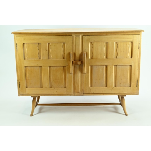 689 - Rare model 120 Ercol two door with two internal cutlery drawers sideboard mid century. W123 D45 H83c... 