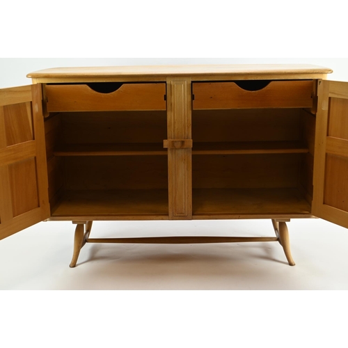 689 - Rare model 120 Ercol two door with two internal cutlery drawers sideboard mid century. W123 D45 H83c... 