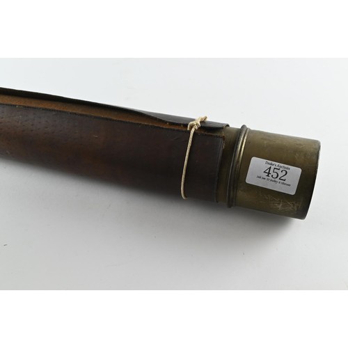 452 - Late Victorian military issue single drawer telescope, by J. Hammersley, drawer stamped with maker's... 