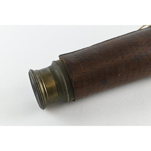 452 - Late Victorian military issue single drawer telescope, by J. Hammersley, drawer stamped with maker's... 