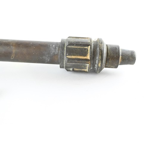 470 - Nozzle of a fireman's hose with lettering MCA DIN 1669  solid brass. L 45 cm