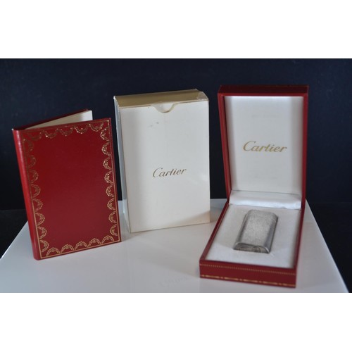 494 - Cartier Paris steel cigarette lighter. Swiss made. Serial no. E41221