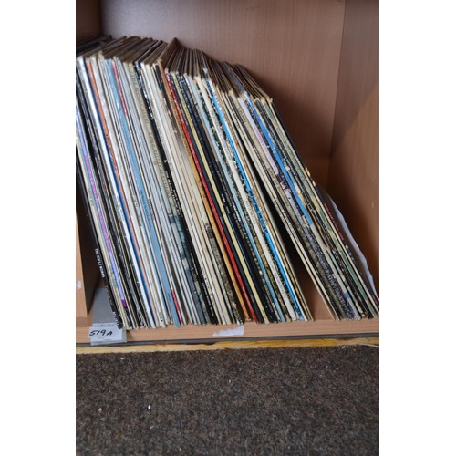 519A - Approximately 50 rock albums and15 x 12 inch singles, inc Queen, Doors, Bowie, The Rolling Stones, e... 