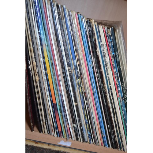 520A - Collection of 50 long playing vinyl albums, inc. The Beatles, The Who, Graham Parker and the Rumour,... 