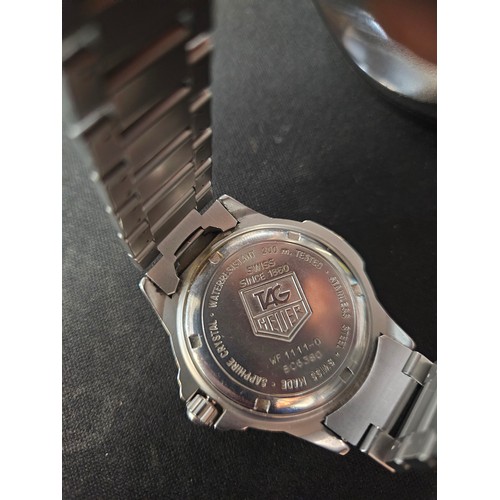 74 - Tag Heuer Professional 200m Sapphire Crystal SS. No. WF111-0 BC6380With original leather case and bo... 