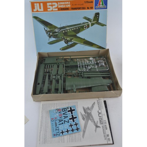 594 - Three model aircraft. Airfix and Italeri. Sovoia-Marchetti S.M.79 series 4 1:72Hawker Demon Series 1... 