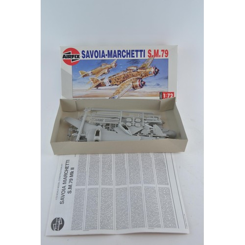 594 - Three model aircraft. Airfix and Italeri. Sovoia-Marchetti S.M.79 series 4 1:72Hawker Demon Series 1... 