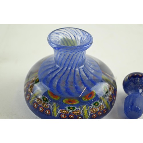 605 - A Stourbridge style millefiori scent bottle ht. 105mm