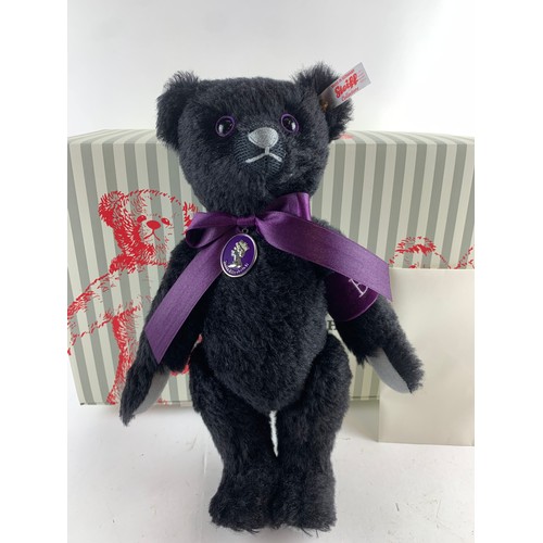 576A - Steiff Queen Elizabeth II Memorial bear No. 2987, black mohair, 30cm height, limited to 25,000 piece... 