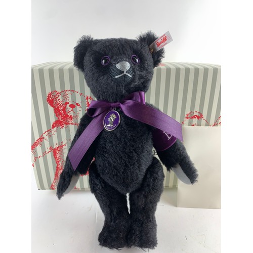 576A - Steiff Queen Elizabeth II Memorial bear No. 2987, black mohair, 30cm height, limited to 25,000 piece... 