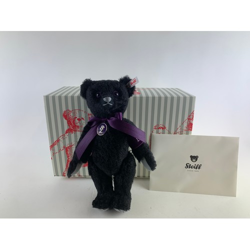 576A - Steiff Queen Elizabeth II Memorial bear No. 2987, black mohair, 30cm height, limited to 25,000 piece... 