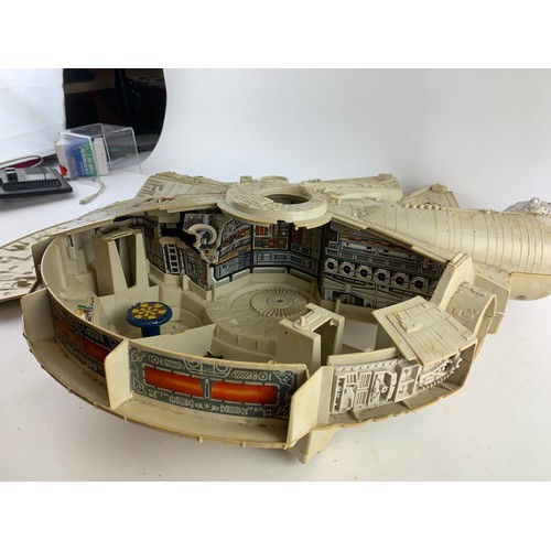 596B - Vintage Star Wars 1979 Kenner Millennium Falcon (Missing some parts) along with other vintage and ne... 